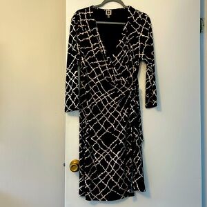 Anne Klein Faux Wrap Dress L
